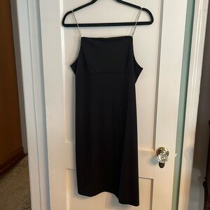 Women’s Express Black dress with rhinestone straps, size 13/14
